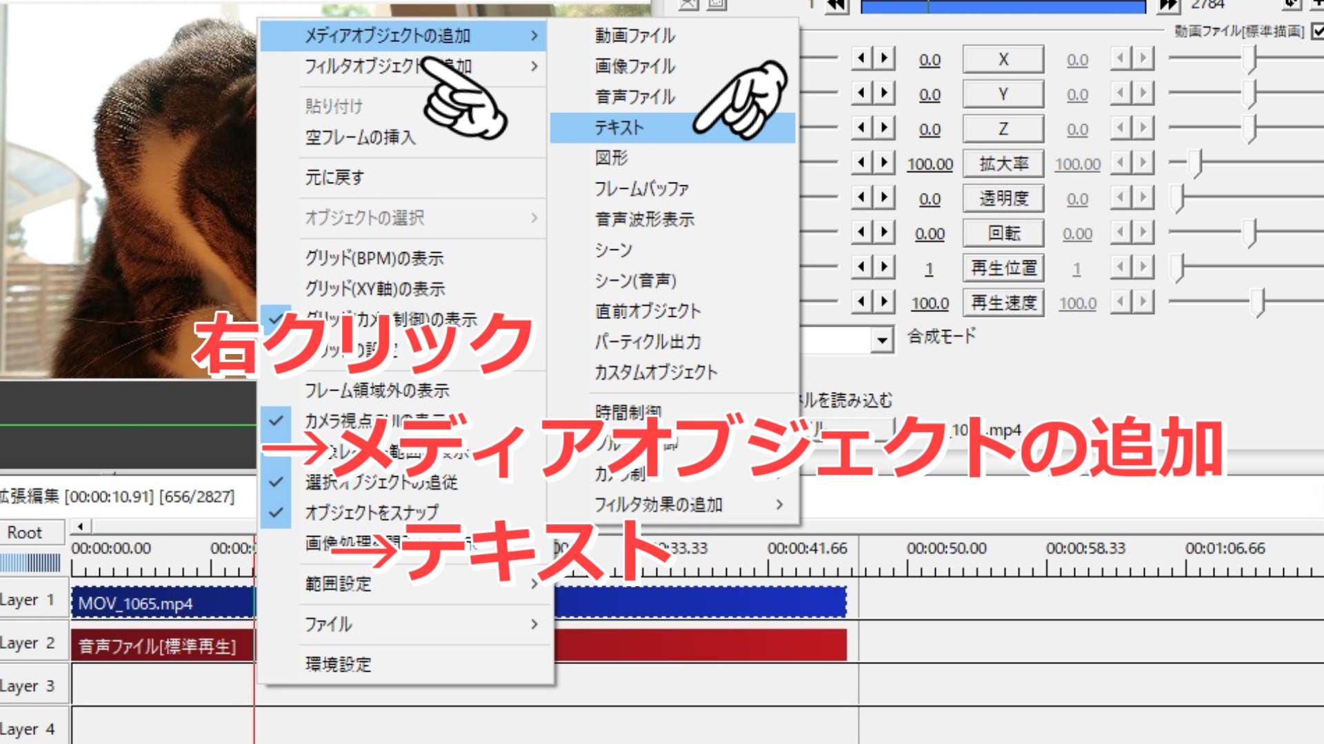 Aviutlの使い方 基礎編 テロップ 文字 テキスト の入れ方 Udokko Blog