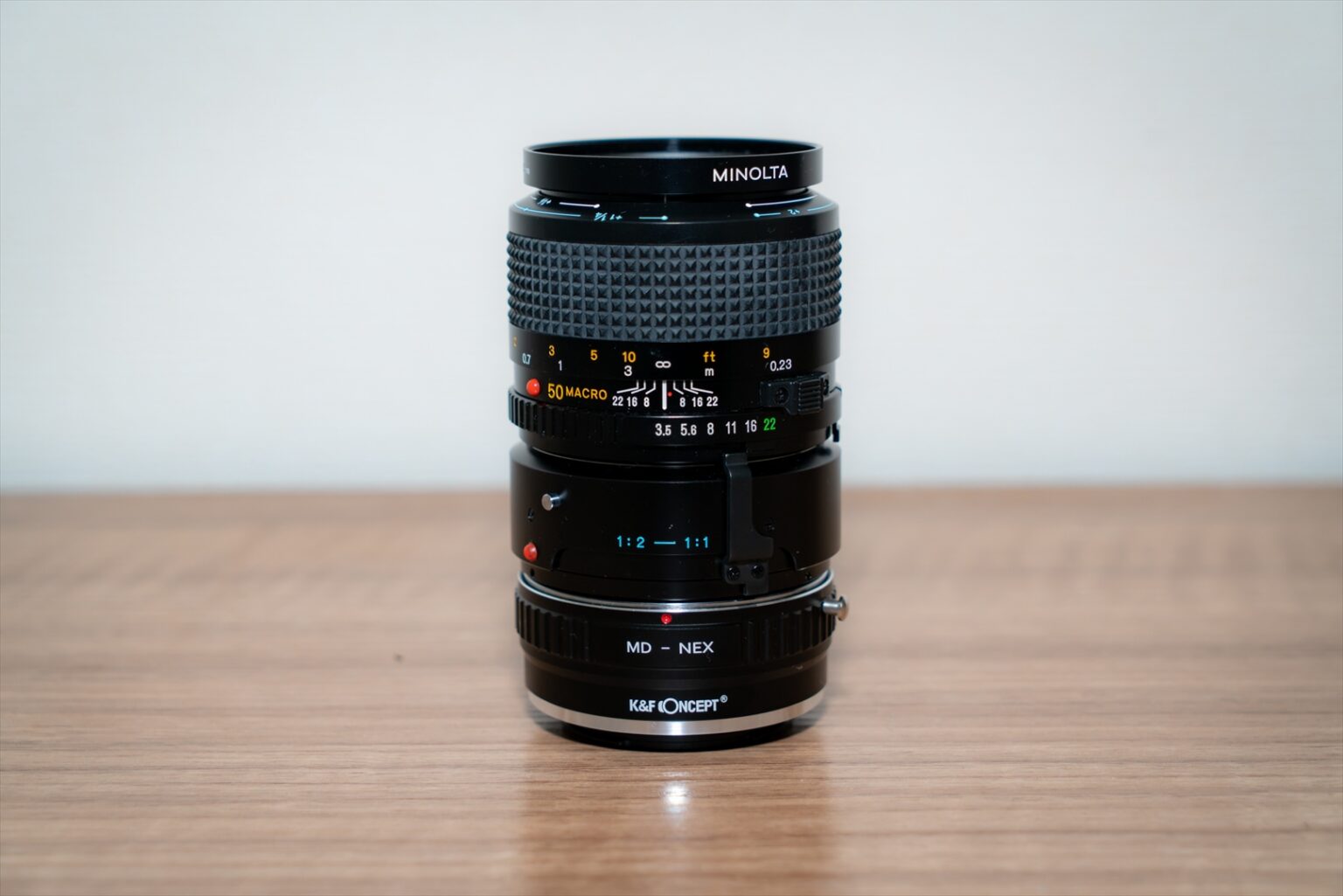 Minolta MD obiettivo 50mm f3,5 Macro per fotocamere reflex a pellicola MD MC